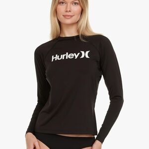 Hurley Women's Black Long Sleeve Top
